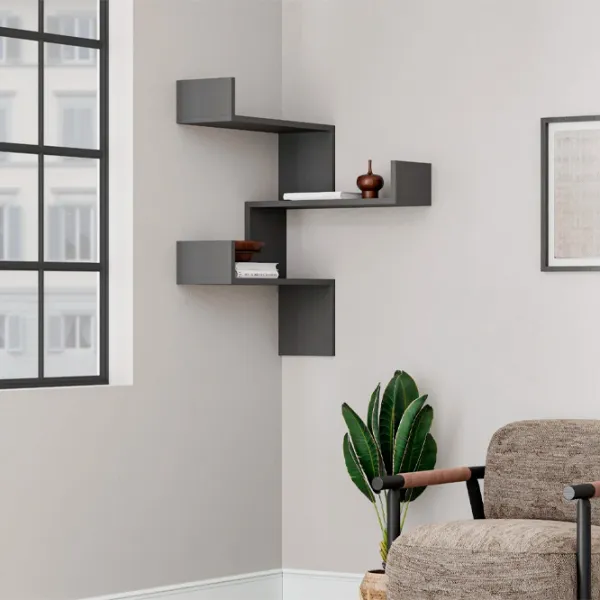 Raft Showdeko Luksa Bookcase PAL/ Anthracite photo 3 Raft Showdeko Luksa Bookcase PAL/ Anthracite photo 3