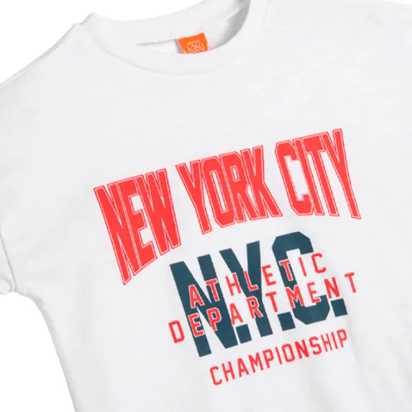 Tricou pentru băieți Koton 4SMB10120TK 110/ Ecru photo 3