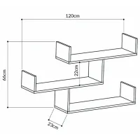 Полка Showdeko Tibet Bookcase ДСП/ Коричневый photo 2