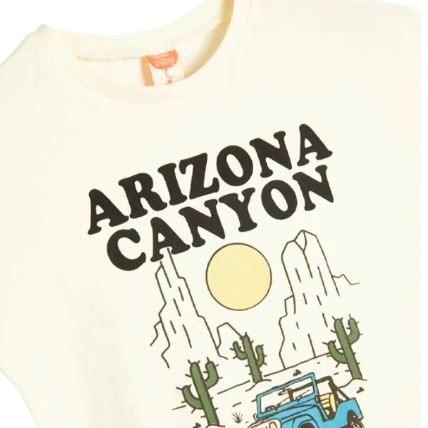 Футболка для мальчиков Koton 4SMB10347TK 104/ Экрю photo 3