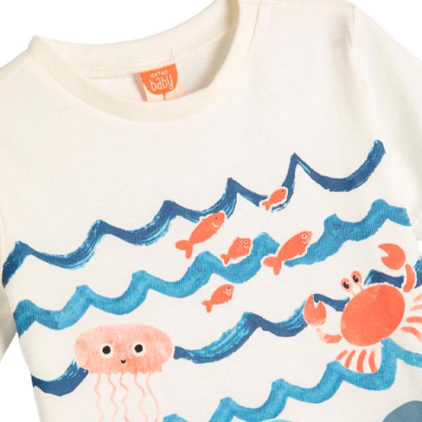 Tricou pentru băieți Koton 4SMB10020TK 86/ Ecru photo 3 Tricou pentru băieți Koton 4SMB10020TK 86/ Ecru photo 3