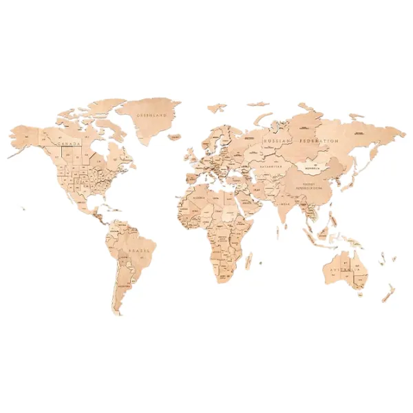Puzzle 2D Ewa Toys World Map M Untouched World 14+/ Numărul de piese: 126 photo 3