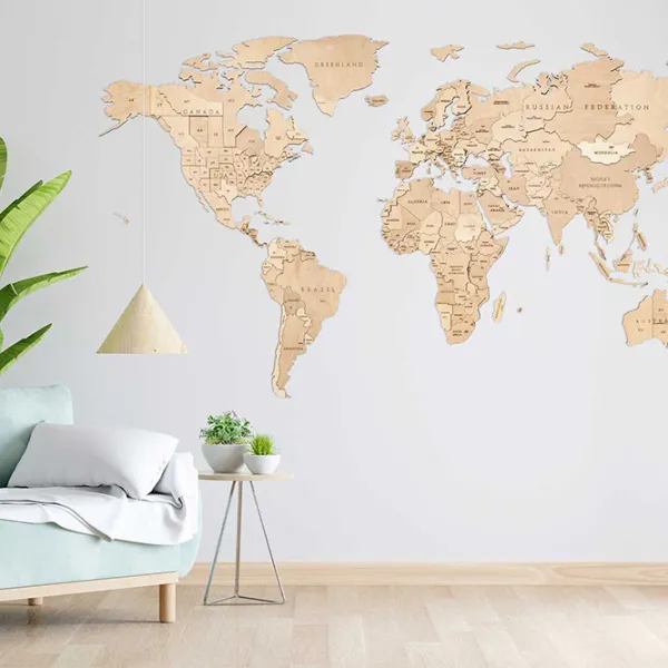 Puzzle 2D Ewa Toys World Map M Untouched World 14+/ Numărul de piese: 126 photo 4