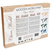 Puzzle 2D Ewa Toys World Map M Choco World 14+/ Numărul de piese: 126 photo 2