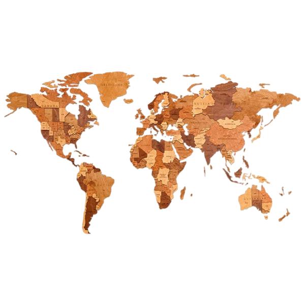 Пазл 2D Ewa Toys World Map M Choco World 14+/ Количество деталей: 126 photo 3