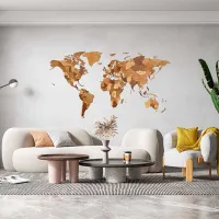 Puzzle 2D Ewa Toys World Map M Choco World 14+/ Numărul de piese: 126 photo 4