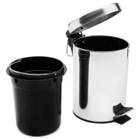 Coș de gunoi Tadar Foot Pedal 3 l/ Metal/ Silver photo 2