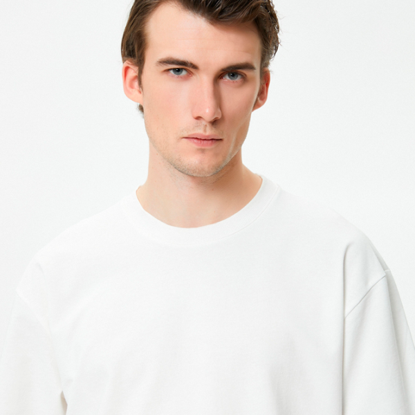 Tricou pentru bărbați Koton 4SAM10270HK 100% bumbac/ Ecru photo 4