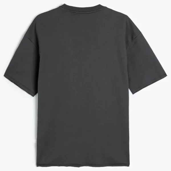 Tricou pentru bărbați Koton 4SAM10270HK 100% bumbac/ Antracit photo 2