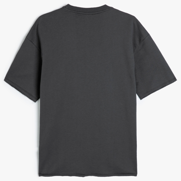 Tricou pentru bărbați Koton 4SAM10270HK 100% bumbac/ Antracit photo 2