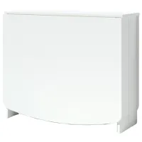 Masă de bucătărie extensibilă Fabrik Home закругленный белый ясень PAL/ White photo 4
