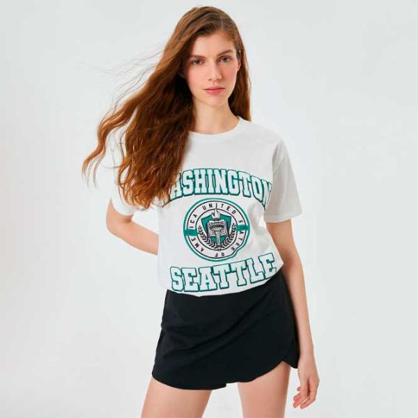 Tricou pentru femei Koton 4SAL10562IK 100% bumbac/ White photo 2