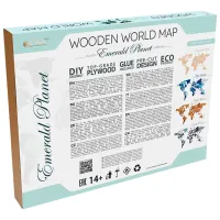Puzzle 2D Ewa Toys World Map L Emerald Planet 14+/ Numărul de piese: 127 photo 2