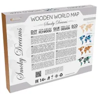 Puzzle 2D Ewa Toys World Map L Smoky Dreams 14+/ Numărul de piese: 127 photo 2
