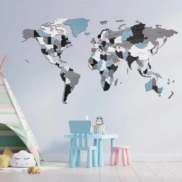 Пазл 2D Ewa Toys World Map L Smoky Dreams 14+/ Количество деталей: 127 photo 4