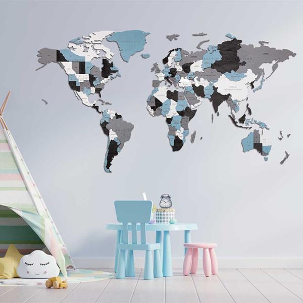 Пазл 2D Ewa Toys World Map L Smoky Dreams 14+/ Количество деталей: 127 photo 4