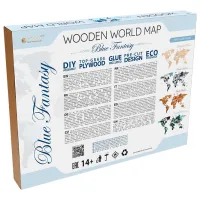 Puzzle 2D Ewa Toys World Map L Blue Fantasy 14+/ Numărul de piese: 127 photo 2
