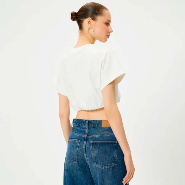 Футболка для женщин Koton 4SAL10048IK 97% Хлопок/ Белый photo 4