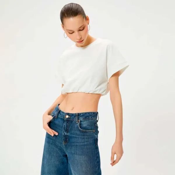 Tricou pentru femei Koton 4SAL10048IK 97% Bumbac/ White photo 2