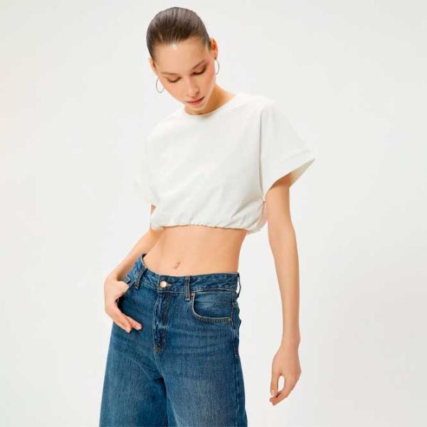 Tricou pentru femei Koton 4SAL10048IK 97% Bumbac/ White photo 2