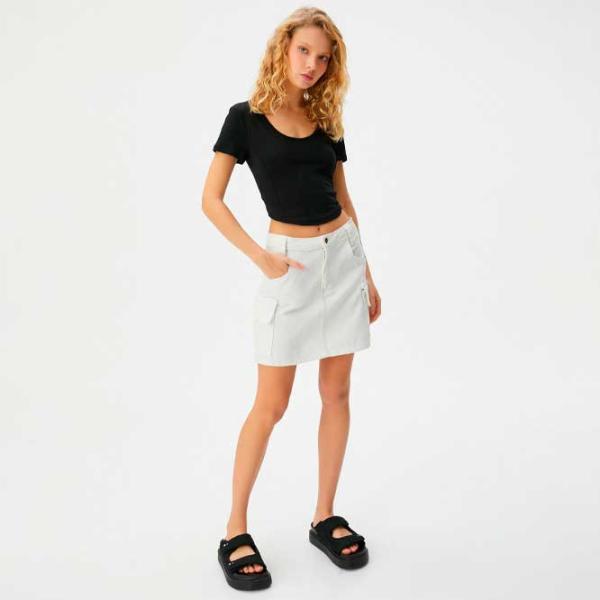 Футболка для женщин Koton 4SAL10048IK 97% Хлопок/ Черный photo 3