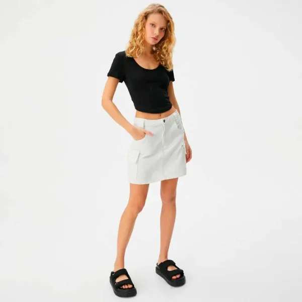 Футболка для женщин Koton 4SAL10048IK 97% Хлопок/ Черный photo 3