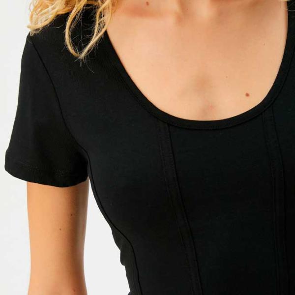 Tricou pentru femei Koton 4SAL10048IK 97% Bumbac/ Black photo 5