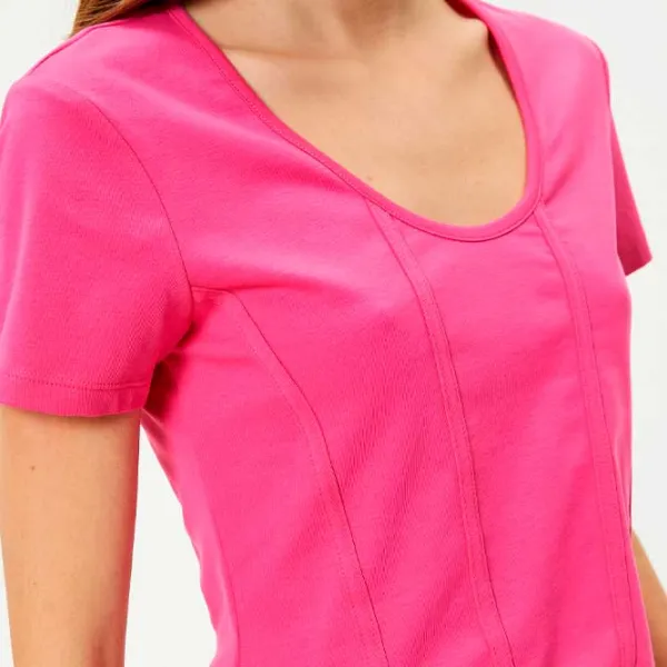 Tricou pentru femei Koton 4SAL10048IK 97% Bumbac/ Fuchsia photo 5