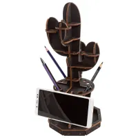 Пазл 3D Ewa Toys Настольный органайзер: Кактус 14+/ Количество деталей: 46 photo 2