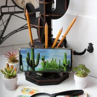 Пазл 3D Ewa Toys Настольный органайзер: Кактус 14+/ Количество деталей: 46 photo 7
