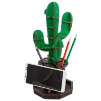 Пазл 3D Ewa Toys Настольный органайзер: Кактус 14+/ Количество деталей: 46 photo 2