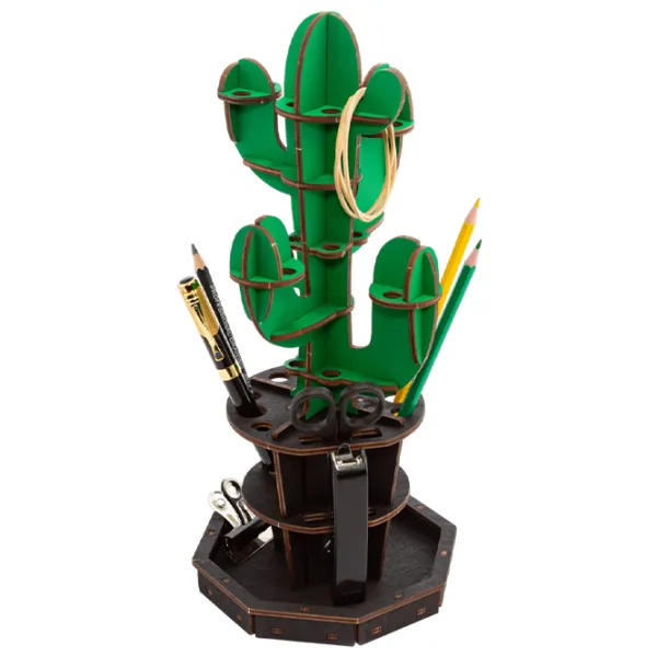 Пазл 3D Ewa Toys Настольный органайзер: Кактус 14+/ Количество деталей: 46 photo 3 Пазл 3D Ewa Toys Настольный органайзер: Кактус 14+/ Количество деталей: 46 photo 3