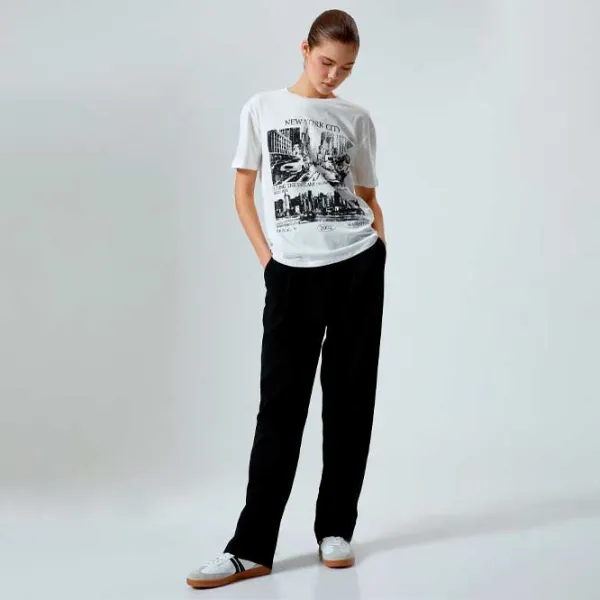 Tricou pentru femei Koton 4SAL10640IK 100% bumbac/ White photo 3