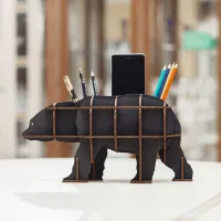 Пазл 3D Ewa Toys Настольный органайзер: Медведь 14+/ Количество деталей: 26 photo 6