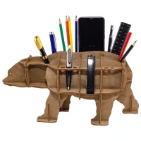 Пазл 3D Ewa Toys Настольный органайзер: Медведь 14+/ Количество деталей: 26 photo 3