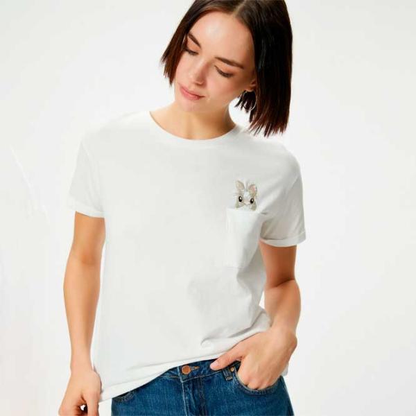 Футболка для женщин Koton 4SAL10203IK 100% хлопок/ Белый photo 2