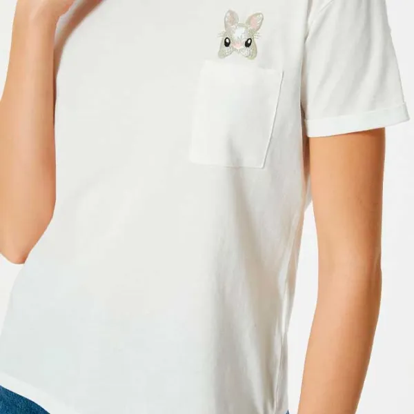 Tricou pentru femei Koton 4SAL10203IK 100% bumbac/ White photo 5