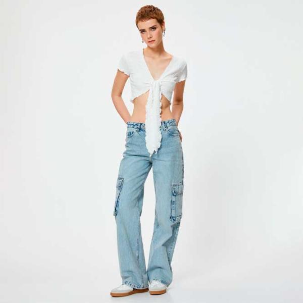 Tricou pentru femei Koton 4SAL10233IK 100% poliester/ White photo 3