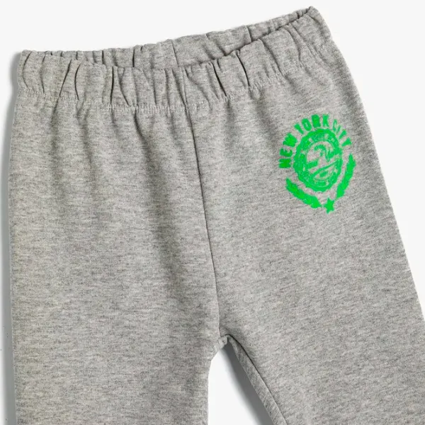 Pantaloni sportivi pentru băieți Koton Waistband Printed 4-5/ Gray photo 3