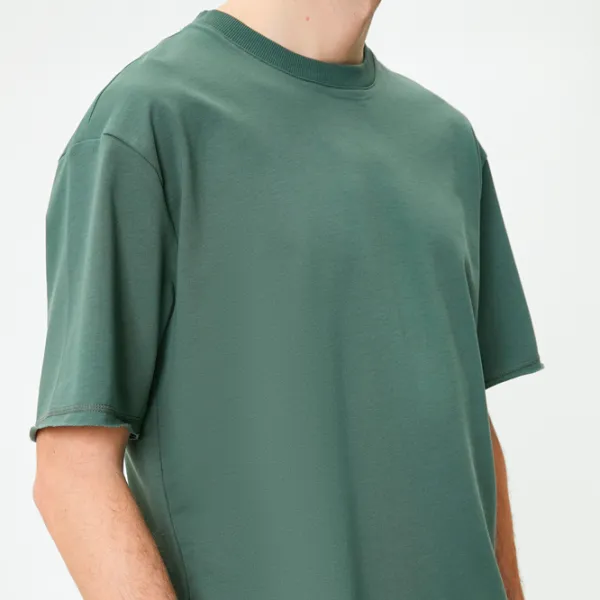 Tricou pentru bărbați Koton 4SAM10270HK 100% bumbac/ Green photo 5