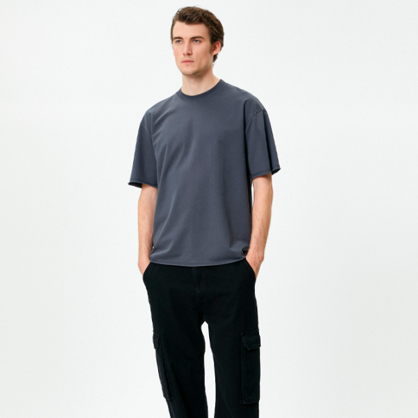 Tricou pentru bărbați Koton 4SAM10270HK 100% bumbac/ Grey photo 3