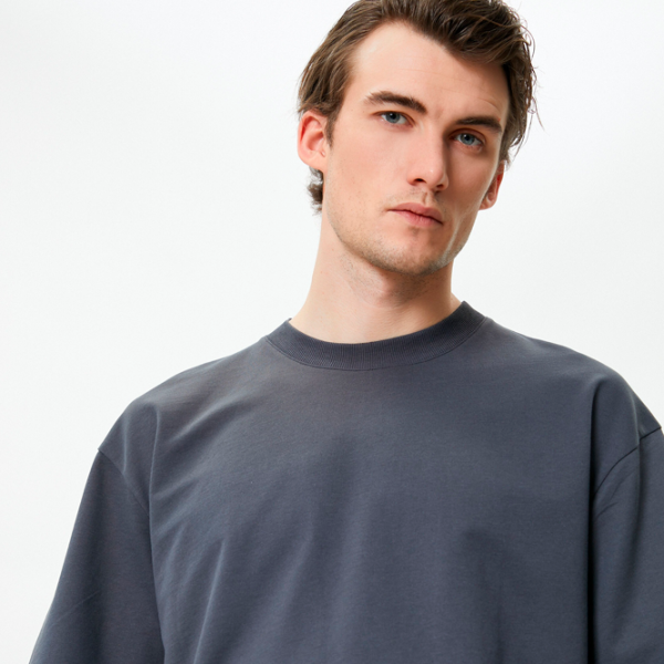 Tricou pentru bărbați Koton 4SAM10270HK 100% bumbac/ Grey photo 4