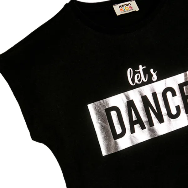 Tricou pentru fete Koton 4SKG10020AK 134 - 140 cm / Black photo 3 Tricou pentru fete Koton 4SKG10020AK 134 - 140 cm / Black photo 3