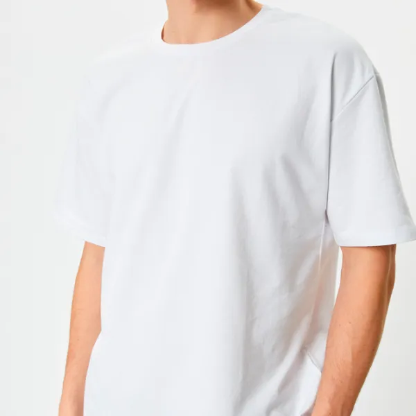 Tricou pentru bărbați Koton 4SAM10069HK 100% bumbac/ White photo 5