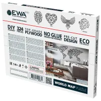 Puzzle 2D Ewa Toys Harta lumii 14+/ Numărul de piese: 324 photo 6