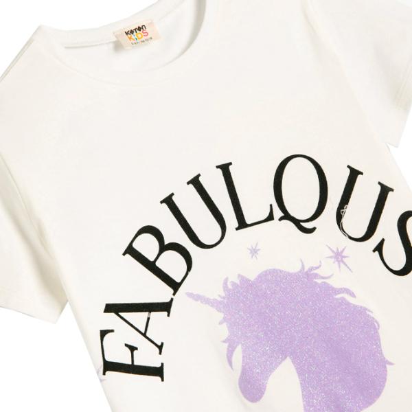 Футболка для девочек Koton 4SKG10372AK 122 - 128 см / Бежевый photo 3