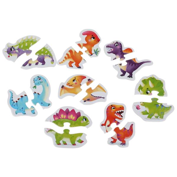 Set de puzzle-uri Puzzlika Dinozauri fericiți 2+/ Numărul de piese: 16 photo 3