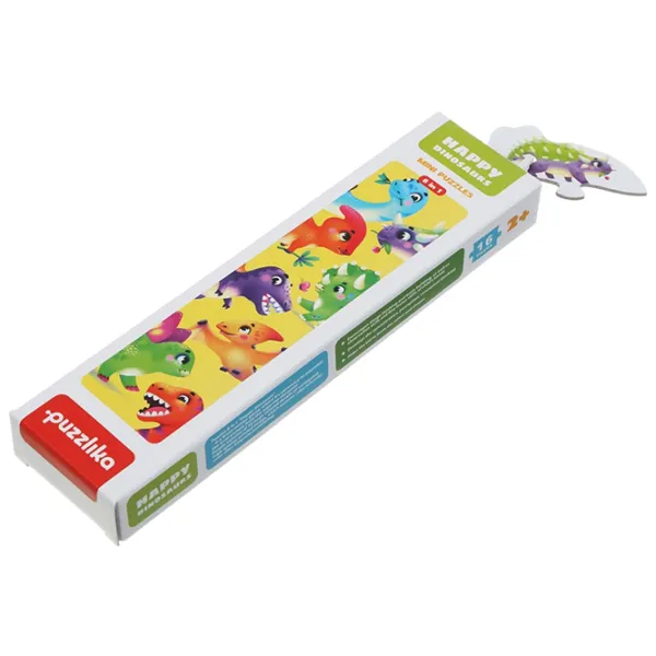 Set de puzzle-uri Puzzlika Dinozauri fericiți 2+/ Numărul de piese: 16 photo 4