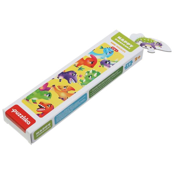 Set de puzzle-uri Puzzlika Dinozauri fericiți 2+/ Numărul de piese: 16 photo 4