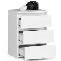 Тумбочки Akord CL3 40 57см x 40см x 35см/ ДСП меламин/ White photo 2